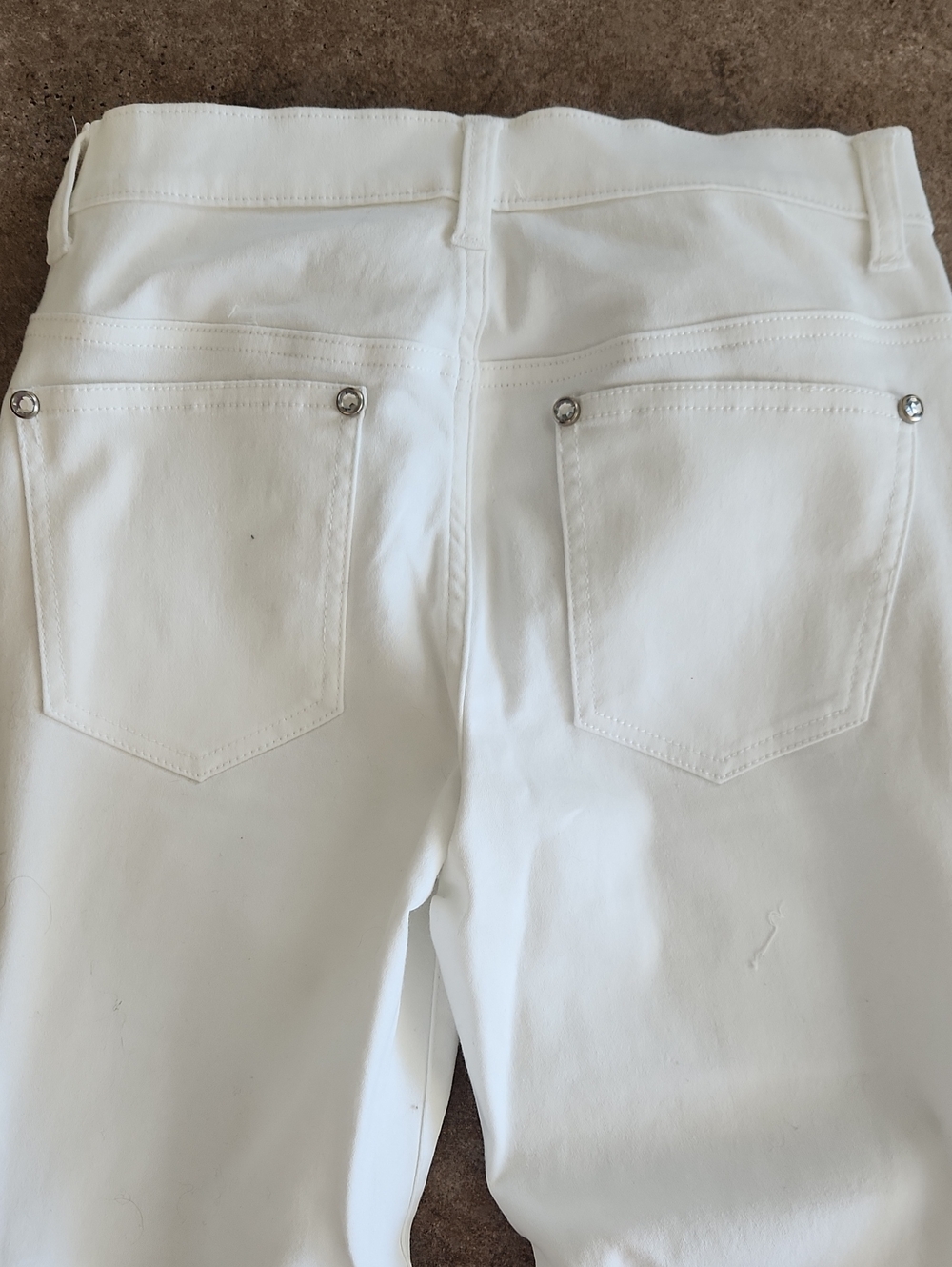 White Women's Slim Stretch Jeans - Picture 4 of 14